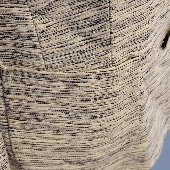 Louben Black and White cotton-blend woven jacket size 8 - Picture 8 of 10